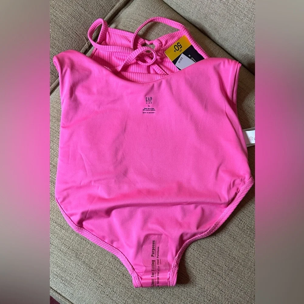 🆕 NWT Gap Kids Girls Ribbed One-Piece Swimsuit 🆕